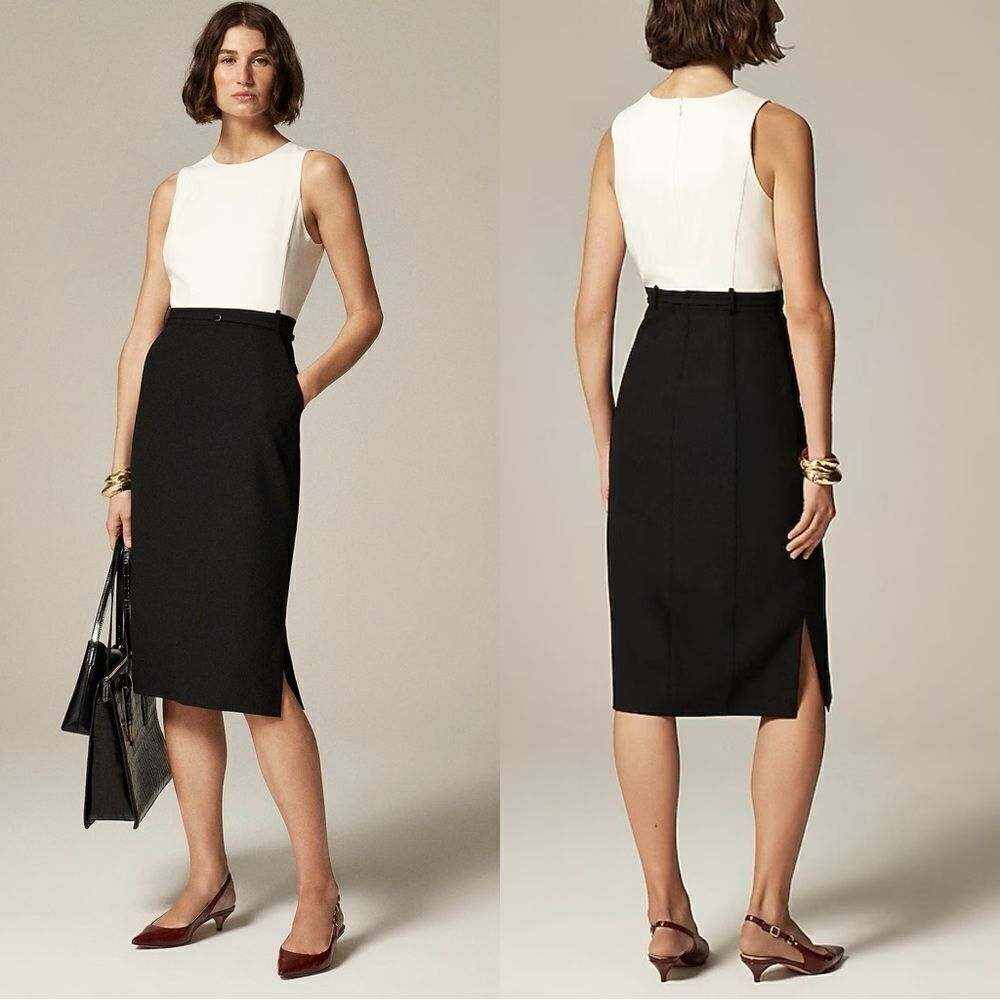 NWT J CREW Simone dress in Italian stretch merino wool blend